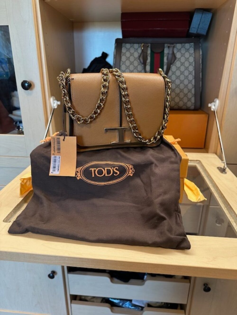 Tod's Small Leather Brown Crossbody Brand New in Box Bag